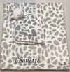 baby personalised giraffe comforter and blanket set | personalised giraffe baby gift set | giraffe comforter with baby blanket | embroidered giraffe blanket and comforter